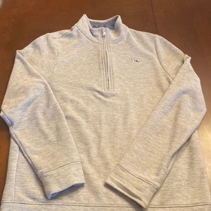Boys L Vineyard Vines Gray Half Zip